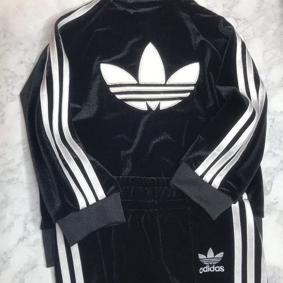 velvet adidas suit